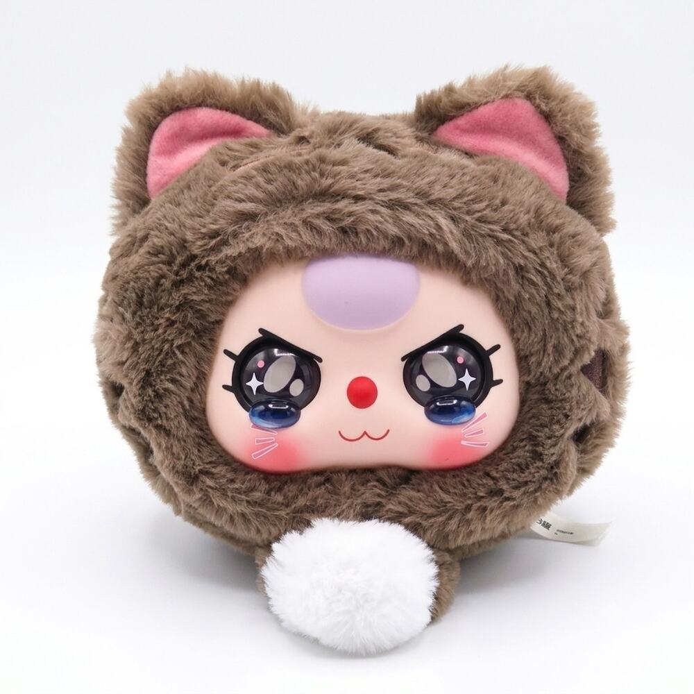 Baby Three Fortune Cat Plush Zipper Bag Blind Box Mini Bag Collectible Pouch